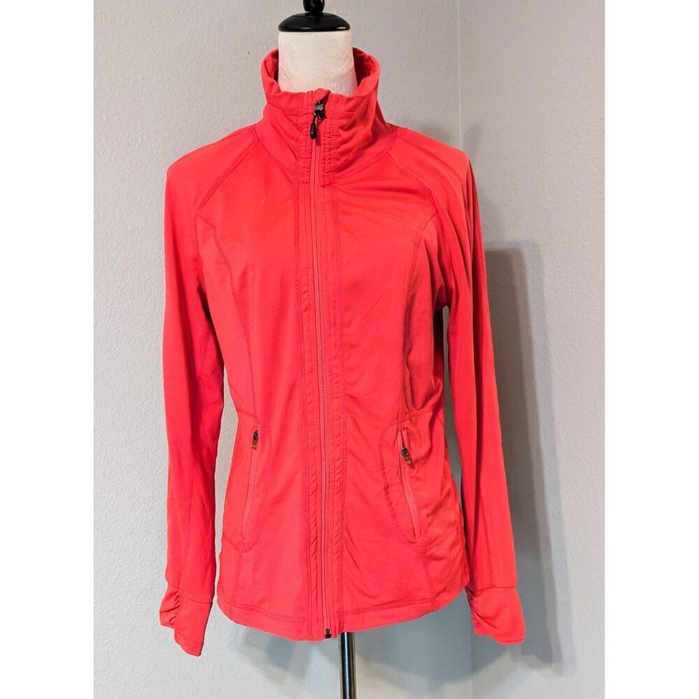 Tangerine Womens Activewear Long Sleeve Zip Jacket Shirt Size SMALL